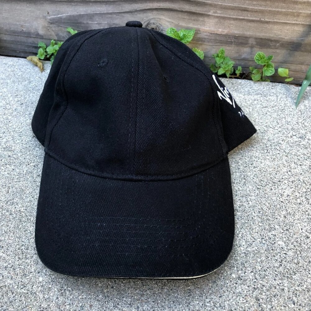 Vintage SLAZENGER VIRGIN PARIS Baseball Hat Men's Black Cap Music Records​​​​